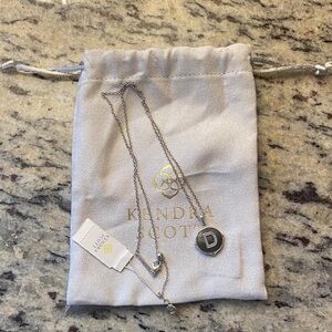 Kendra Scott Silver 'D' Pendant Necklace
